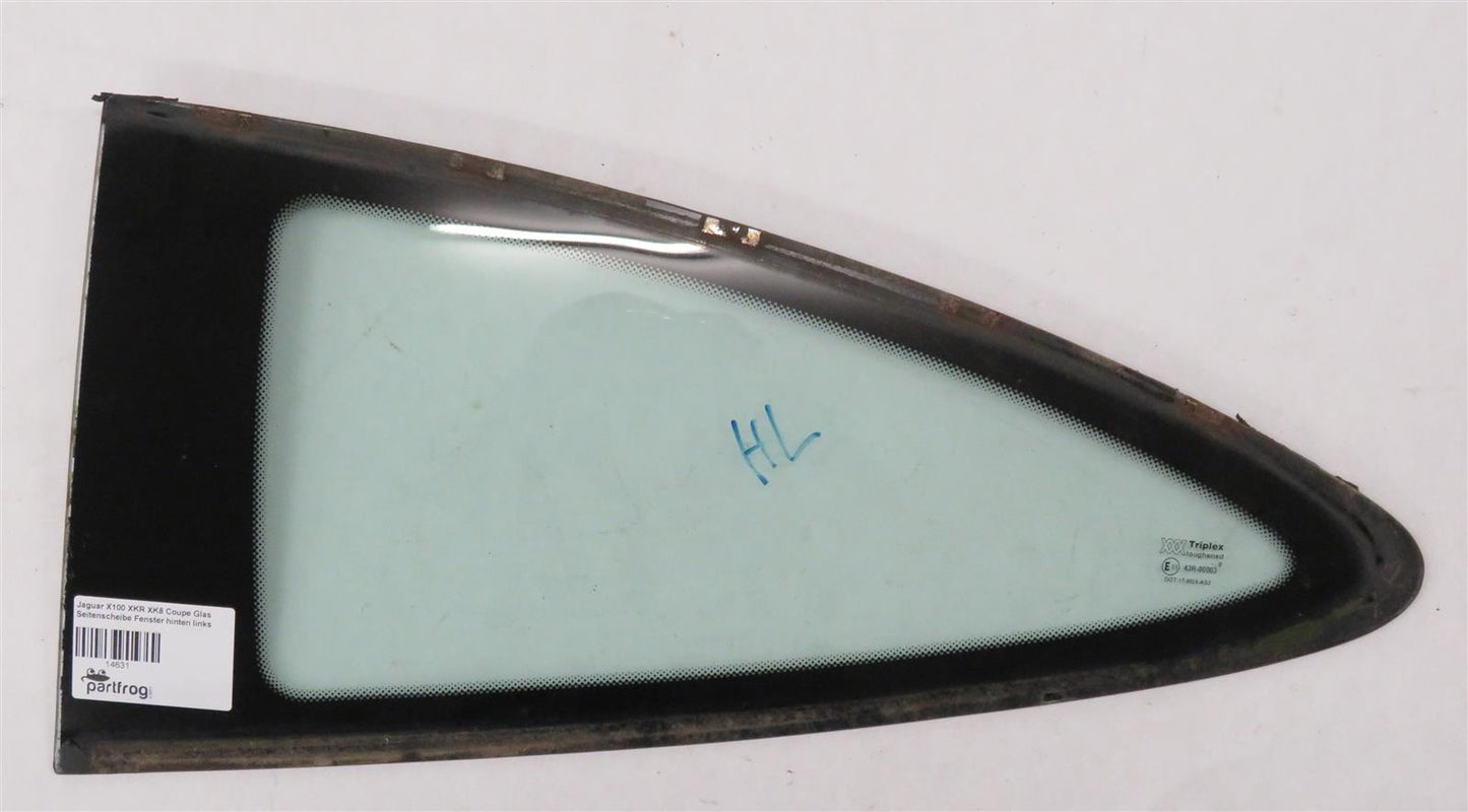 Jaguar X100 XKR XK8 Coupe Glas Seitenscheibe Fenster hinten links GJA2201BG