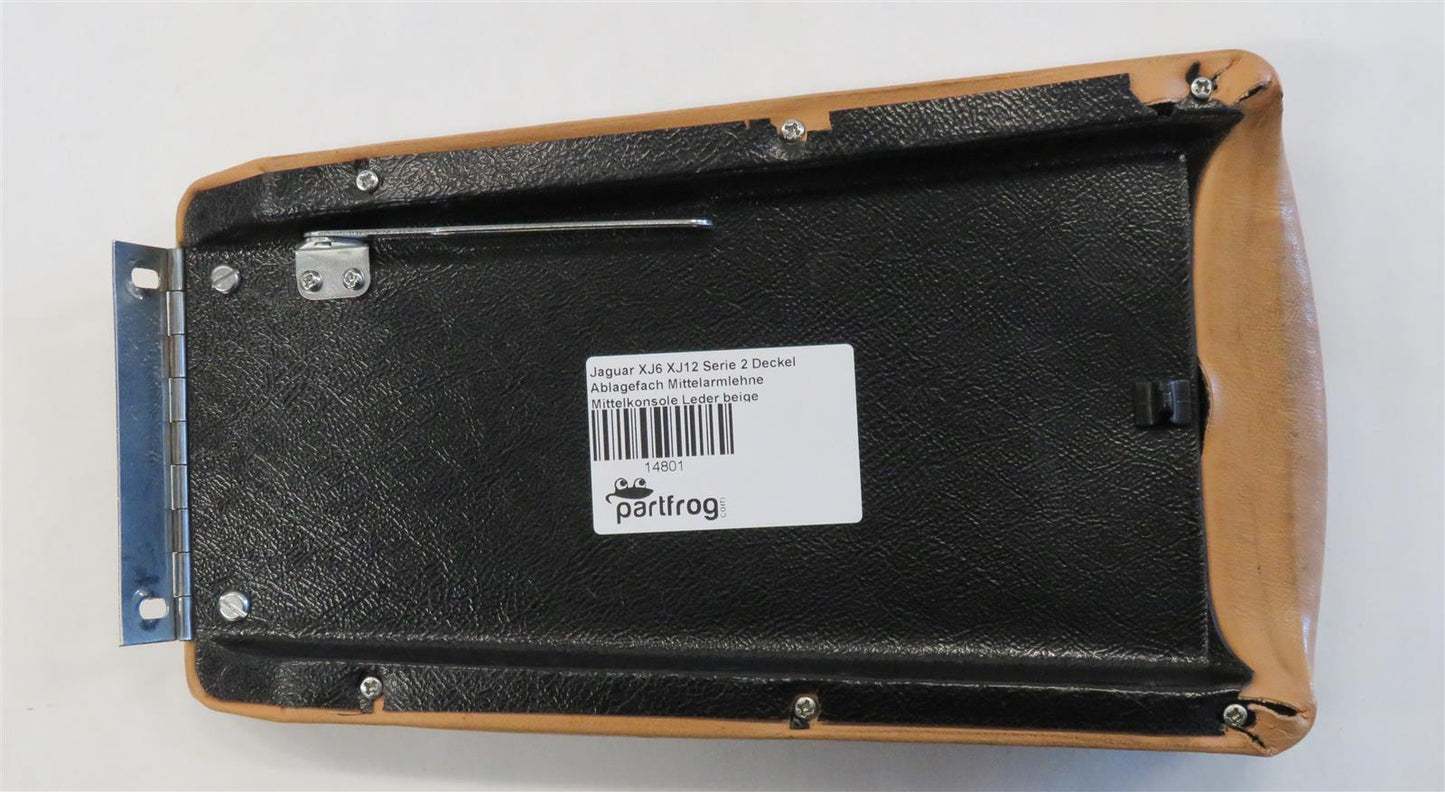 Jaguar XJ6 XJ12 Serie 2 Deckel Ablagefach Mittelarmlehne Mittelkonsole Leder beige